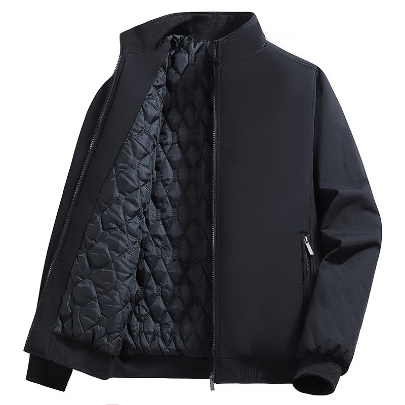 8XL Winterjacken für Herren, Übergröße, Business-Büro-Mantel, lässige Herren-Winterjacke, einfarbig, luxuriöse Oberbekleidung, 6XL 7XL – Detail 12