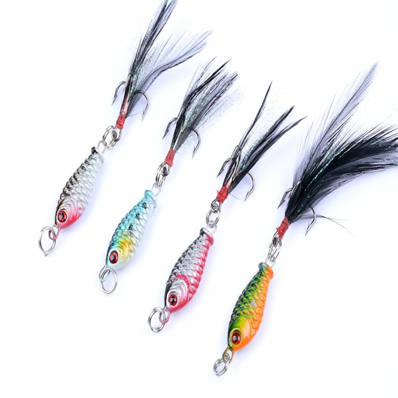 1pcs Mini 5g 3.2cm Metal Jig Fishing Bait Small Fishes Lure Shad Vib Slow Jig Wobbler Minnow Trolling Accessories Pesca