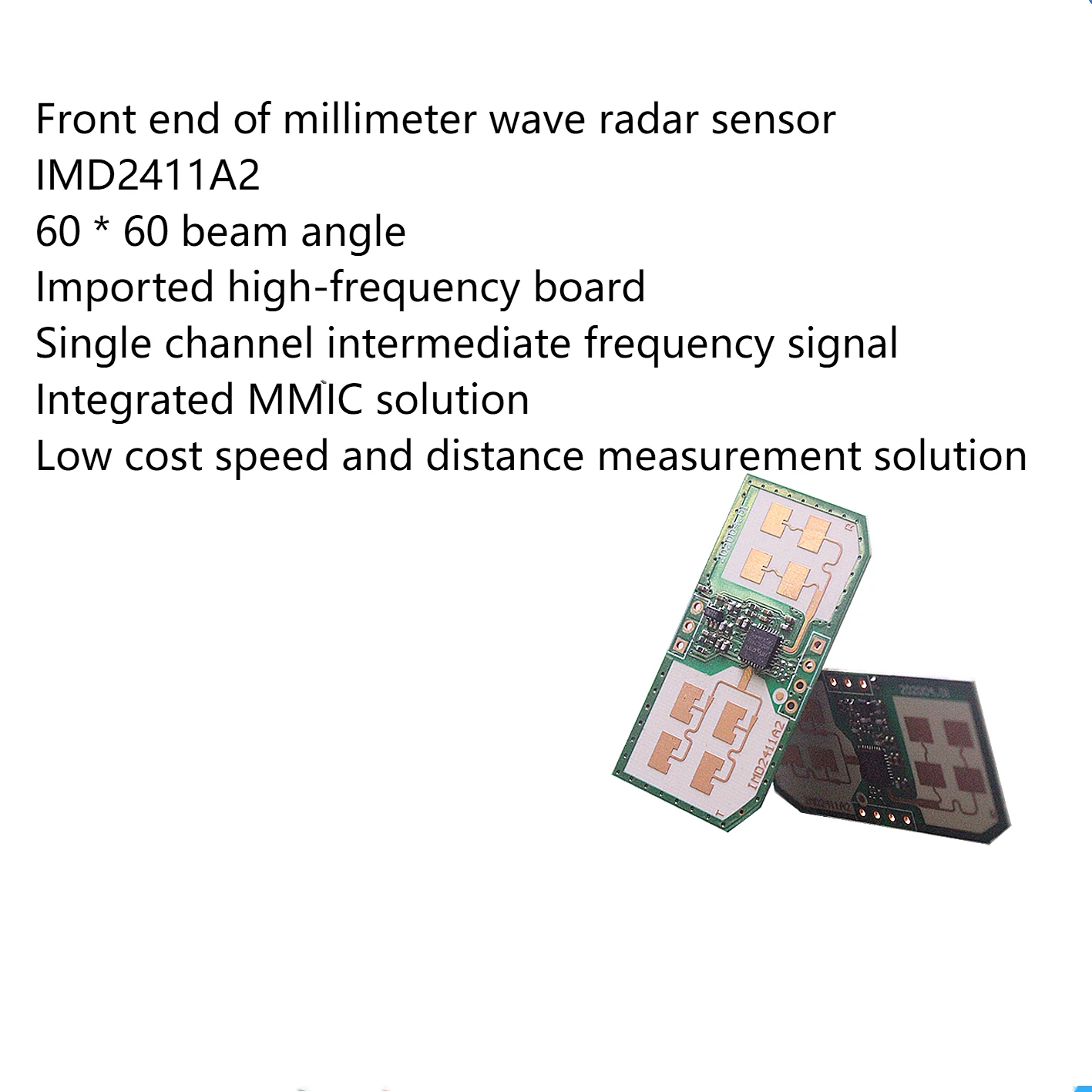 Dual-mode Geomagnetic CW FMCW 24G Ranging and Velocity Millimeter Wave Radar IMD2411A Internet of Things Sensor