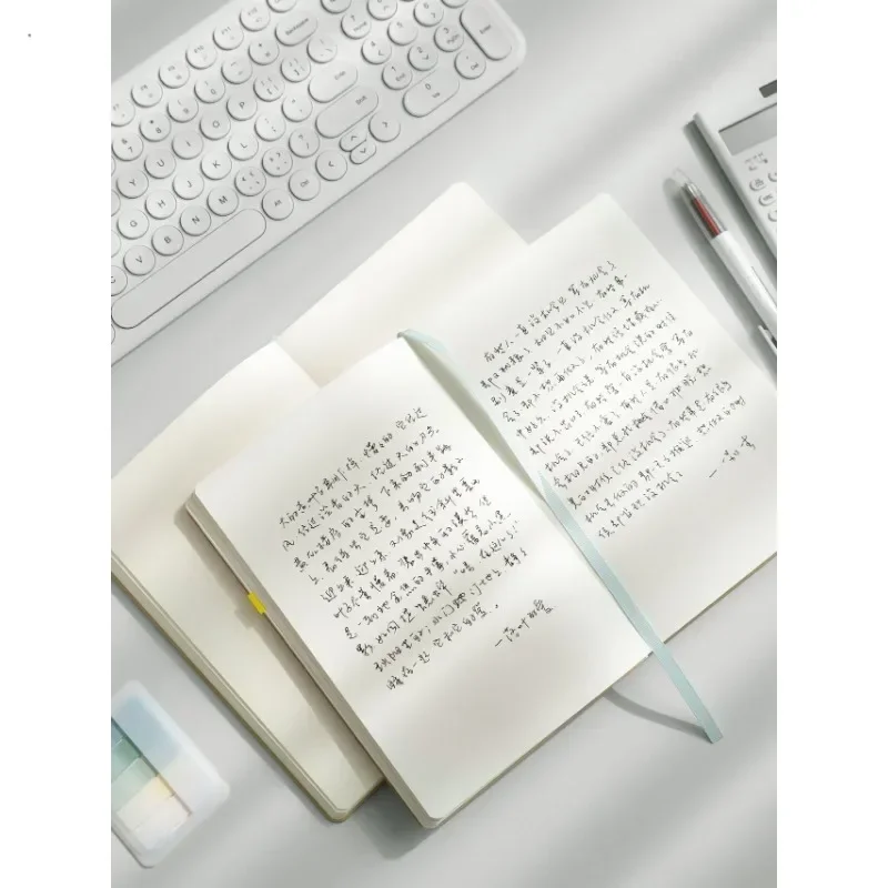A5 Blank Notebook College Student Simple Thickened Excerpt Notepad Painting Hand Drawing White Paper Ins Style Diary Book
