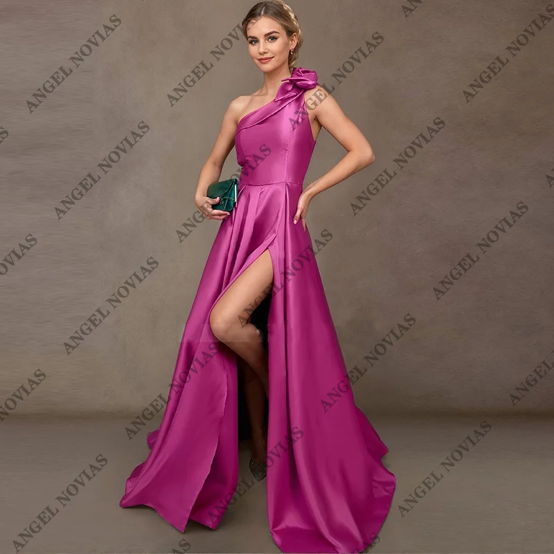 

Customized Long A Line Mother of the Bride Dresses with Slit Wedding Guest Dress vestido de festa de casamento