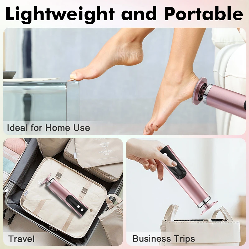 

2-in-1 Wireless Electric Foot Callus Remover Machine Pedicure Tools for Dead Skin and Cuticle Removal with Replacement Sand Care