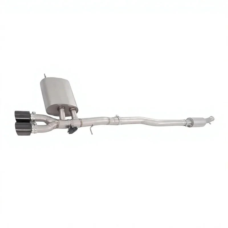 SS304 Mid-Tail Exhaust Section Center-Exit Valved for MINI F56 2014-2024 2.0T B48 Performance Racing Tuning Upgrade Parts Kit