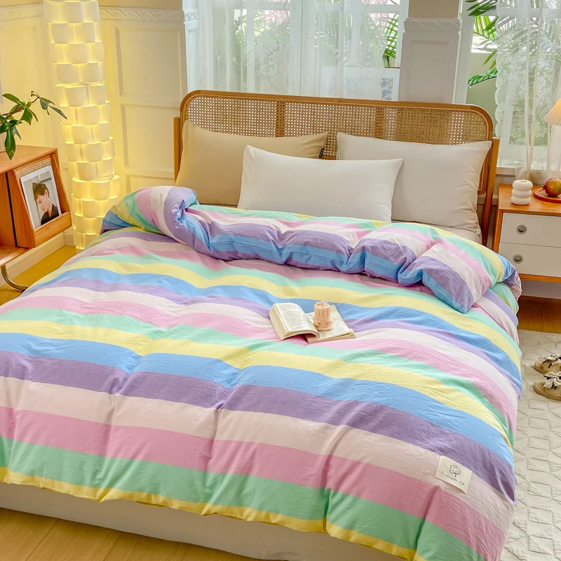 

1 шт., комплект пододеяльников из чистого хлопка, мягкий и удобный материал для спальни, 100% хлопок, уютный материал для сна, только пододеяльник binfencaih