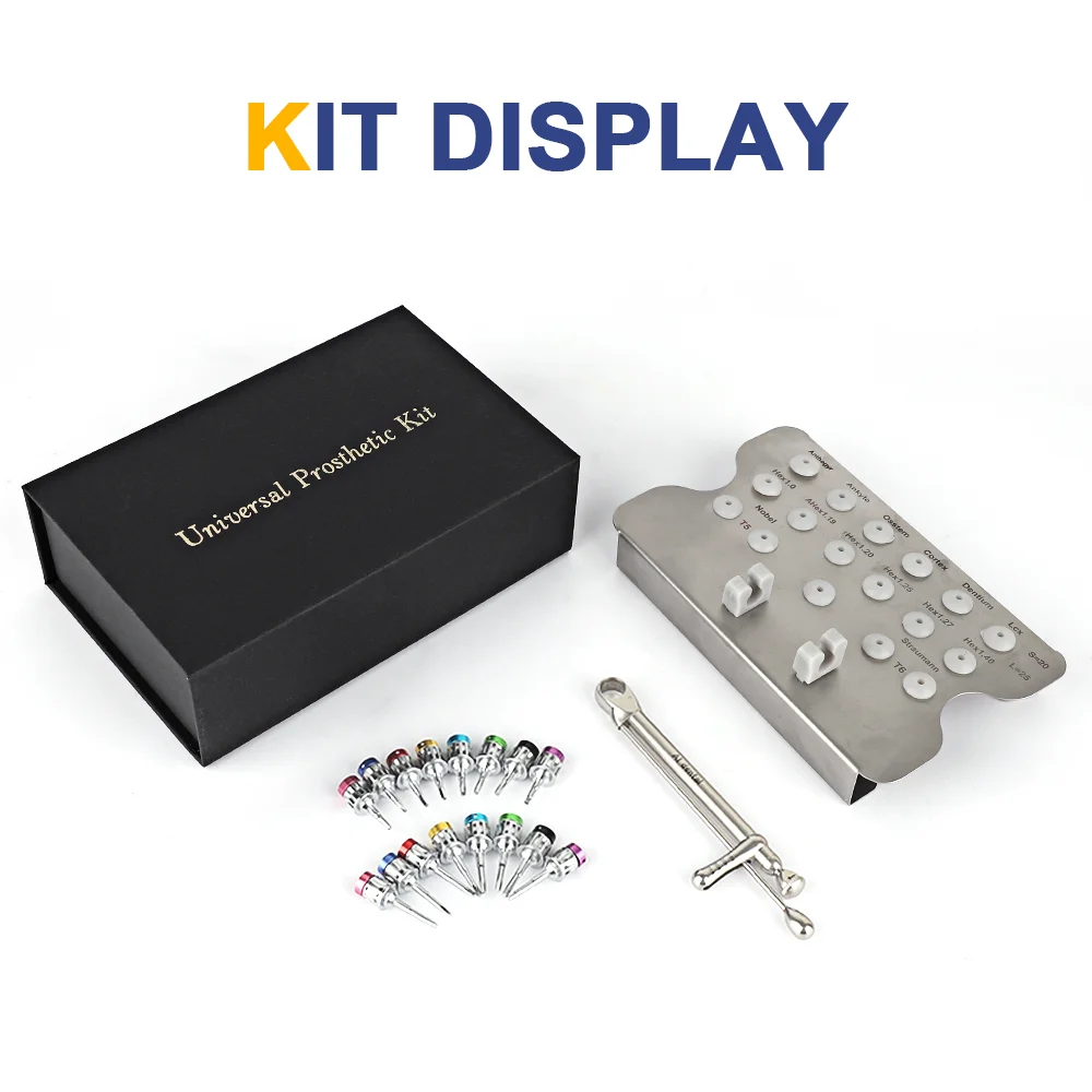 16Pcs Dental Implant Screw Driver Colorful Torque Wrench Ratchet Prosthetic 10-70NCM Universal Restoration Tools Kit Dentistry