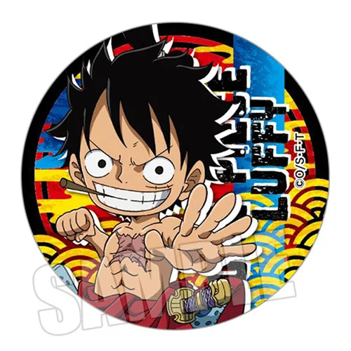 One Piece Japanese Anime Chibi Badge 10 Assorted Styles Luffy Law Kid Straw Hat Pirate Brooch Pin Collection Hot Sale Size L