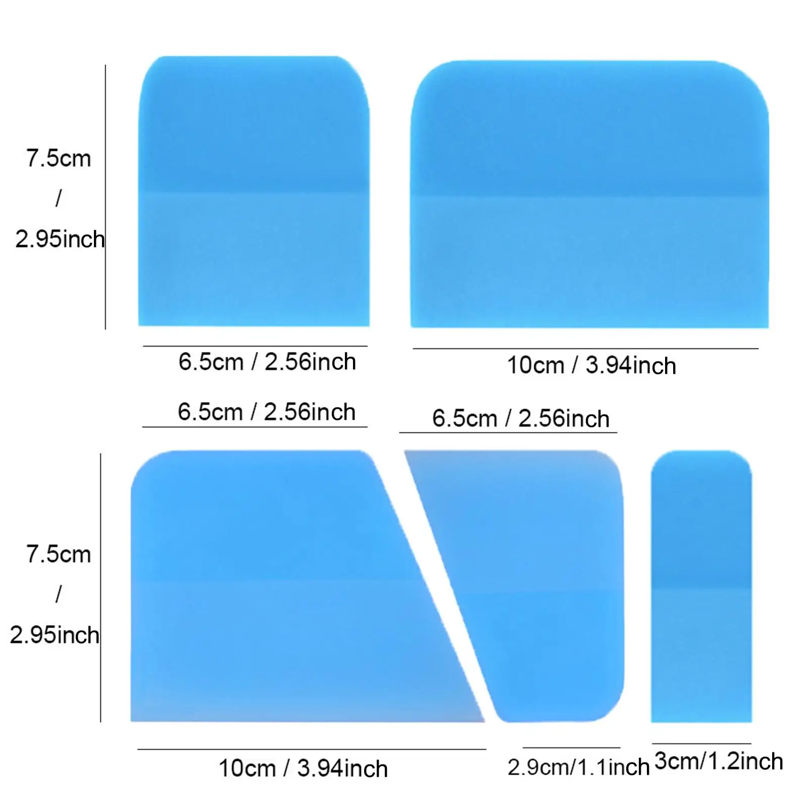 5 Pieces Generic PPF Squeegees Practical High Performance Window Tint Tools Accessories for Cars Mirror Household Cleaning