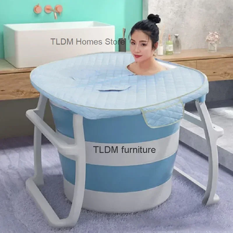 

Household Adult Bath Bucket Foldable Rental Room Bathtub Whole Body Bath Barrel Comfortable Bathroom Bidet Dormitory