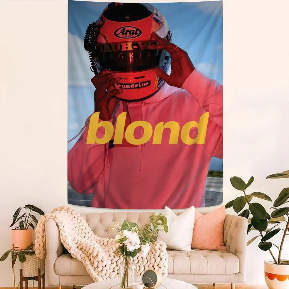 A-Frank_Ocean Poster Blond Colorful Tapestry Wall Hanging Bohemian Wall Tapestries Mandala Wall Hanging Sheets