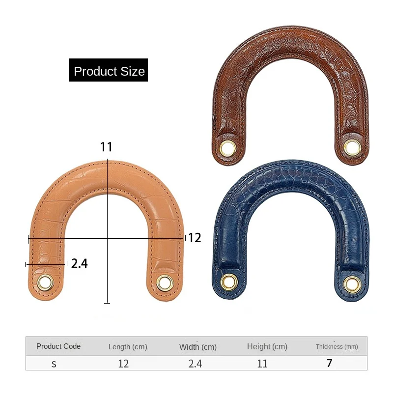 1PCS Bag Handles Detachable  PU Leather Handbag Short Bag Strap Handmade Purse Handles Replacement Belt DIY Accessories