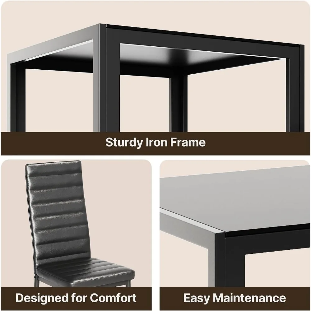 مكتب ألعاب HLDIRECT مقاس 47 بوصة مع أضواء LED، طاولة مكتب ألعاب كمبيوتر RGB كبيرة مع حامل أكواب ووسادة ماوس بخطاف لسماعات الرأس، مريح #4