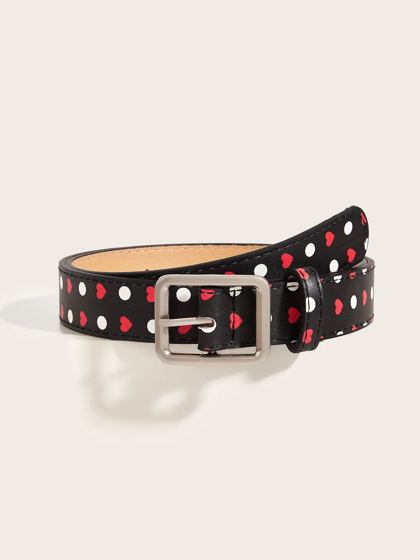 Trendige Vintage Polka Dot Damengürtel Y2K Mädchen Dornschließen-Gürtel Taillengürtel Jeansgürtel PU-Leder Taillenriemen Geschenk – Detail 15
