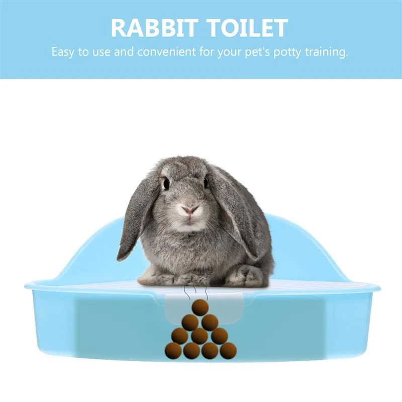 Medium Rabbit Litter Box Bunnies Corner Toilet Box for Ferret Hamster Dragon Cat Guinea Pig Dutch Pig Supplies