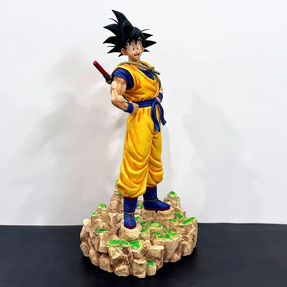 Figura de Son Goku Super Saiyan de 67 cm de JT Dragon Ball, estatua de anime, decoración de escritorio, modelo coleccionable, regalo de cumpleaños para fanáticos del anime.