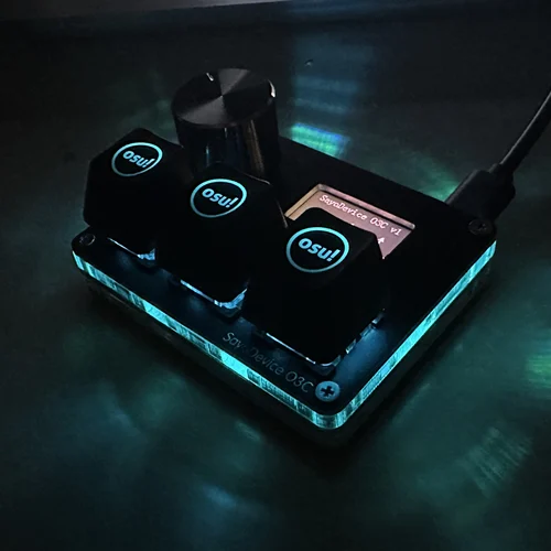 Imagen 2 del producto SayoDevice-interruptores de disparo rápido para sala, teclado magnético rojo con perilla, pasta de copia de pantalla, Shotcut, OSU O3C, color rosa