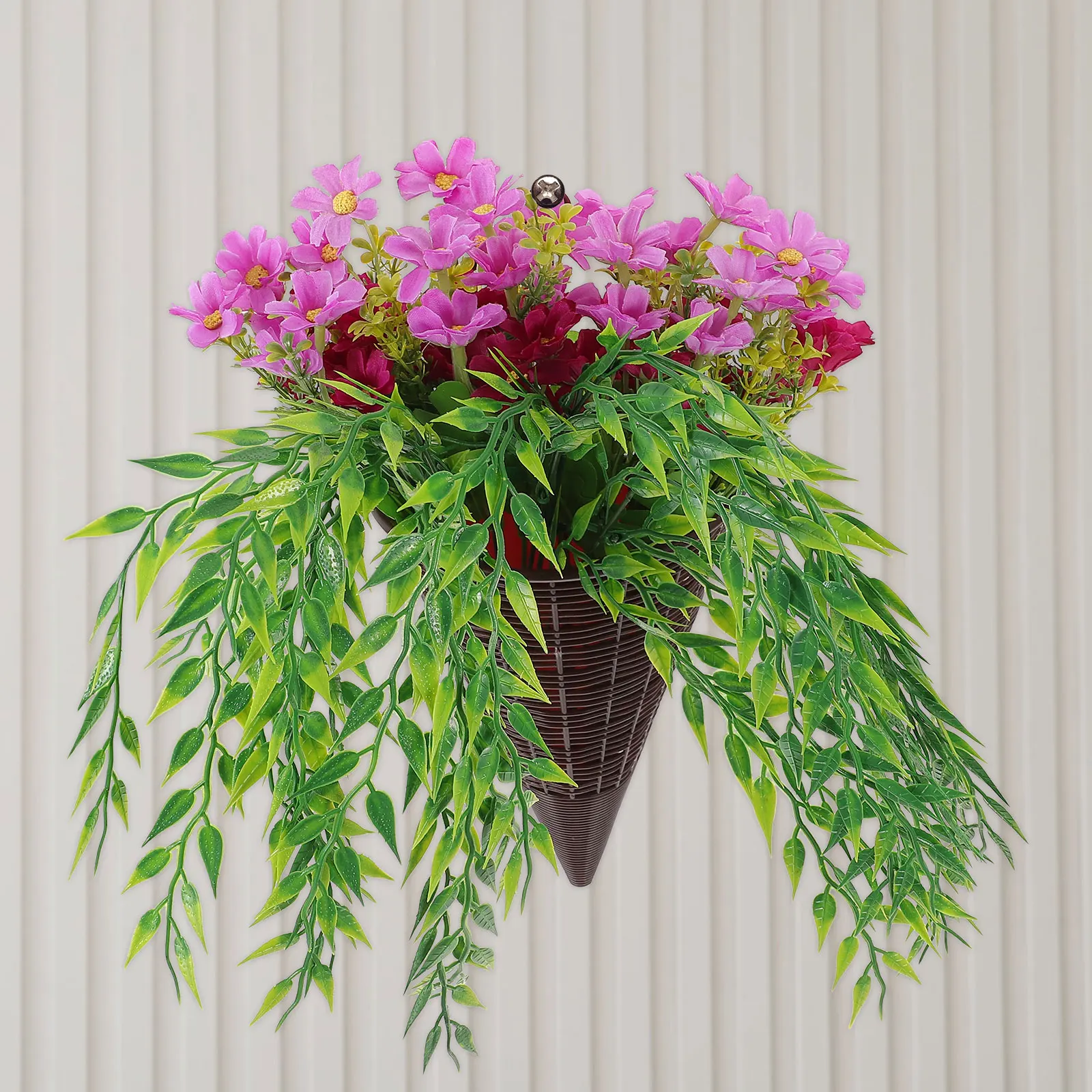 

Simulated Flower Green Plant Hanging Basket Simulation with Plants Outdoor Spring Chrysanthemum Artificial Flowers