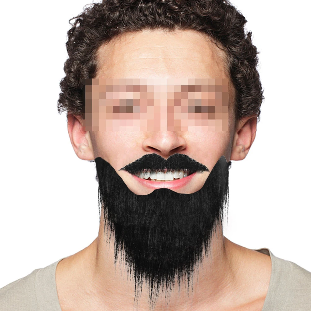 

2pcs Funny Fake Beard Cloth Halloween Costume Artificial Realistic Beards Party Supplies Soft Material Comfortable