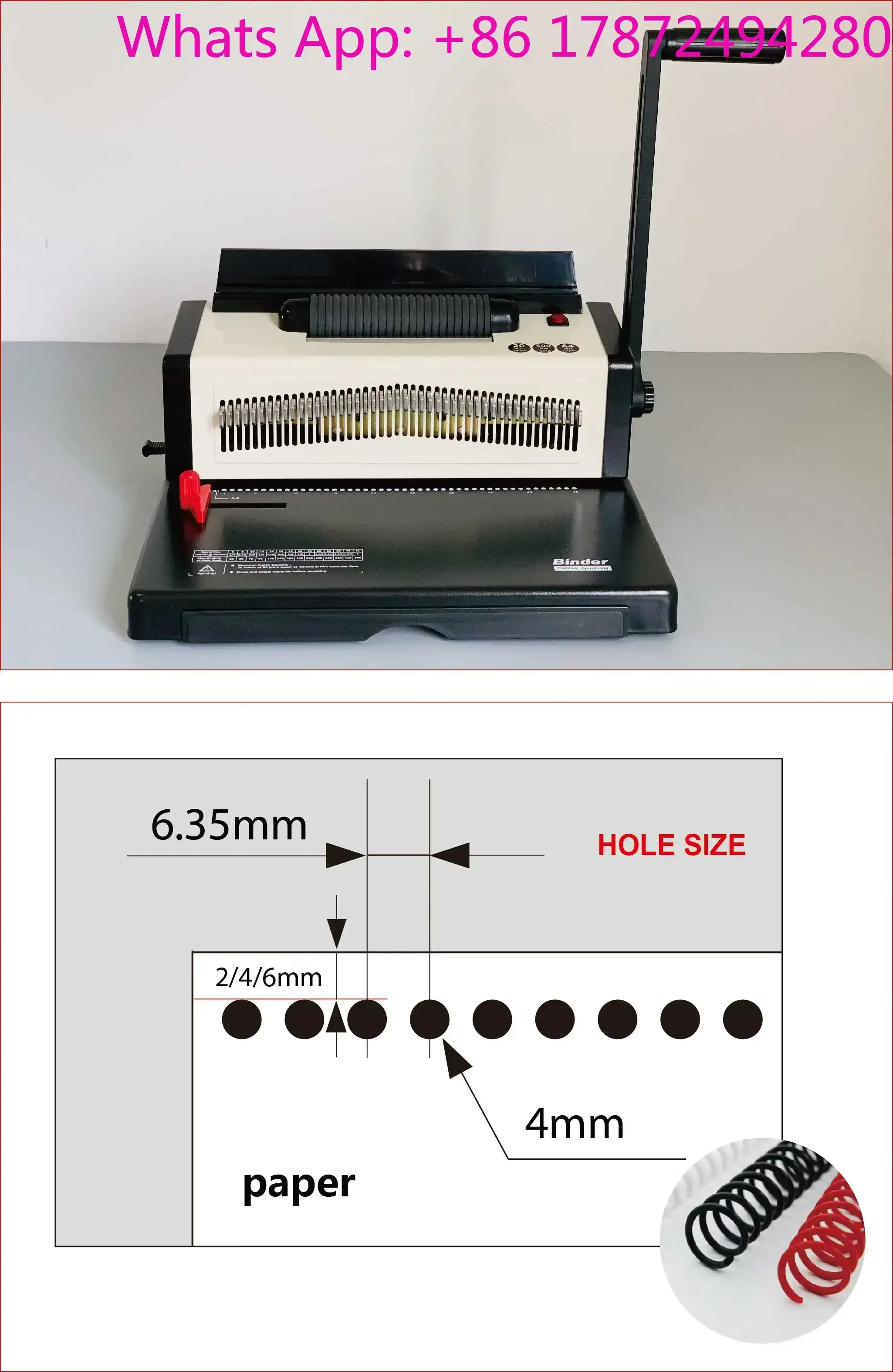 New Good Quality Wire Spiral Binding Machine Calender C9028A - Office Equipment & Supplies