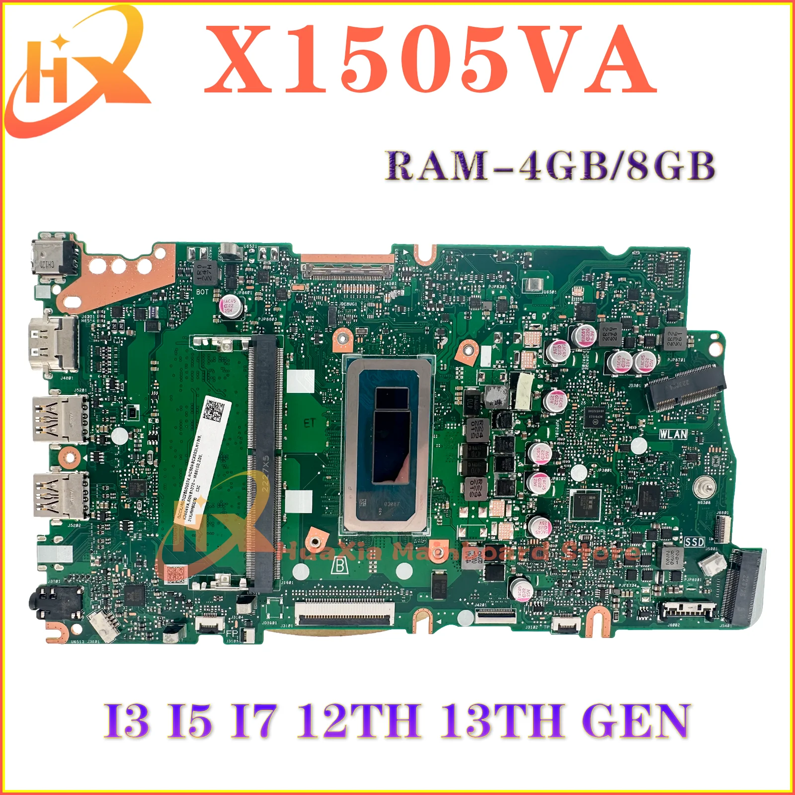 

X1505VA Mainboard For ASUS X1405VA X1605VA X1502VA K3502ZA K3504VA K3604VA K3704VA K3504ZA K3604ZA Laptop Motherboard i3 i5 i7