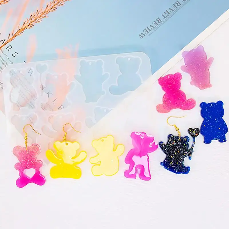 DIY Earrings Silicone Mold Animal Cat Dog Spider Shape Crystal Epoxy Resin Pendant Mould For Keychain Jewelry Making Supplies