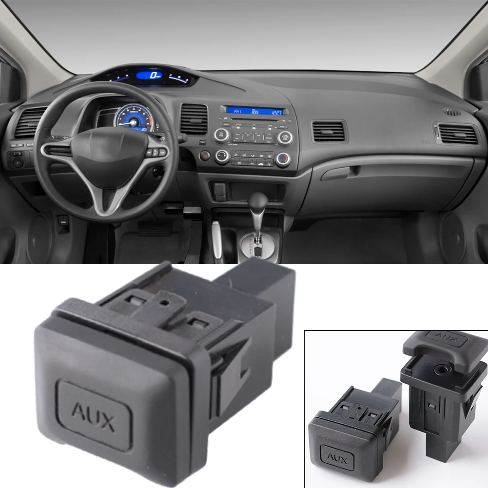 Car Auxiliary Input Port Aux Switch 5PIN #39112-SNA-A01 For Honda For CRV For Civic Aux Interface Plug Adapter