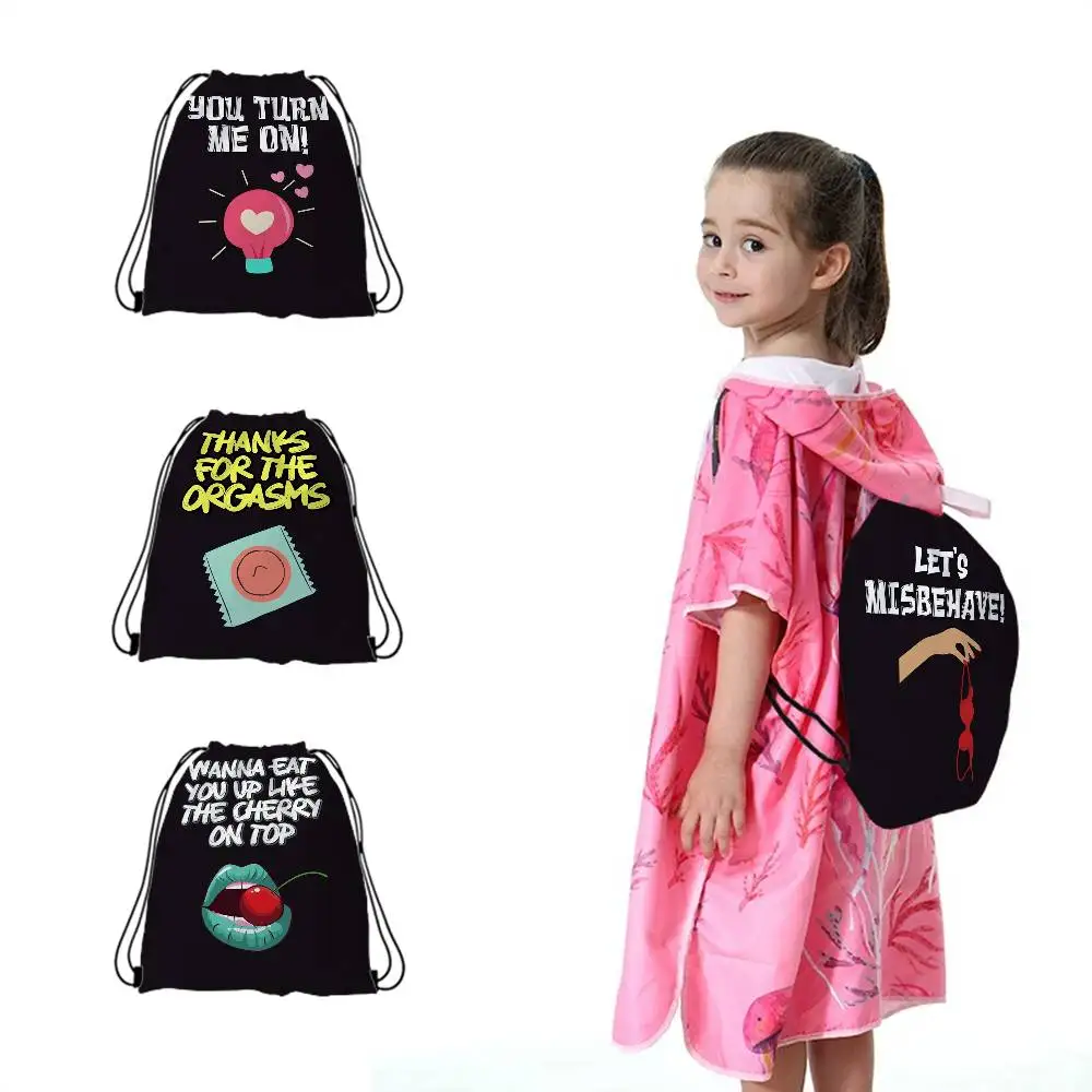 حقيبة ظهر برباط من قطعة واحدة لعيد الحب المشاغب ميمي، حقيبة ظهر برباط قابلة للتعديل، حقيبة تخزين، جيب برباط #5