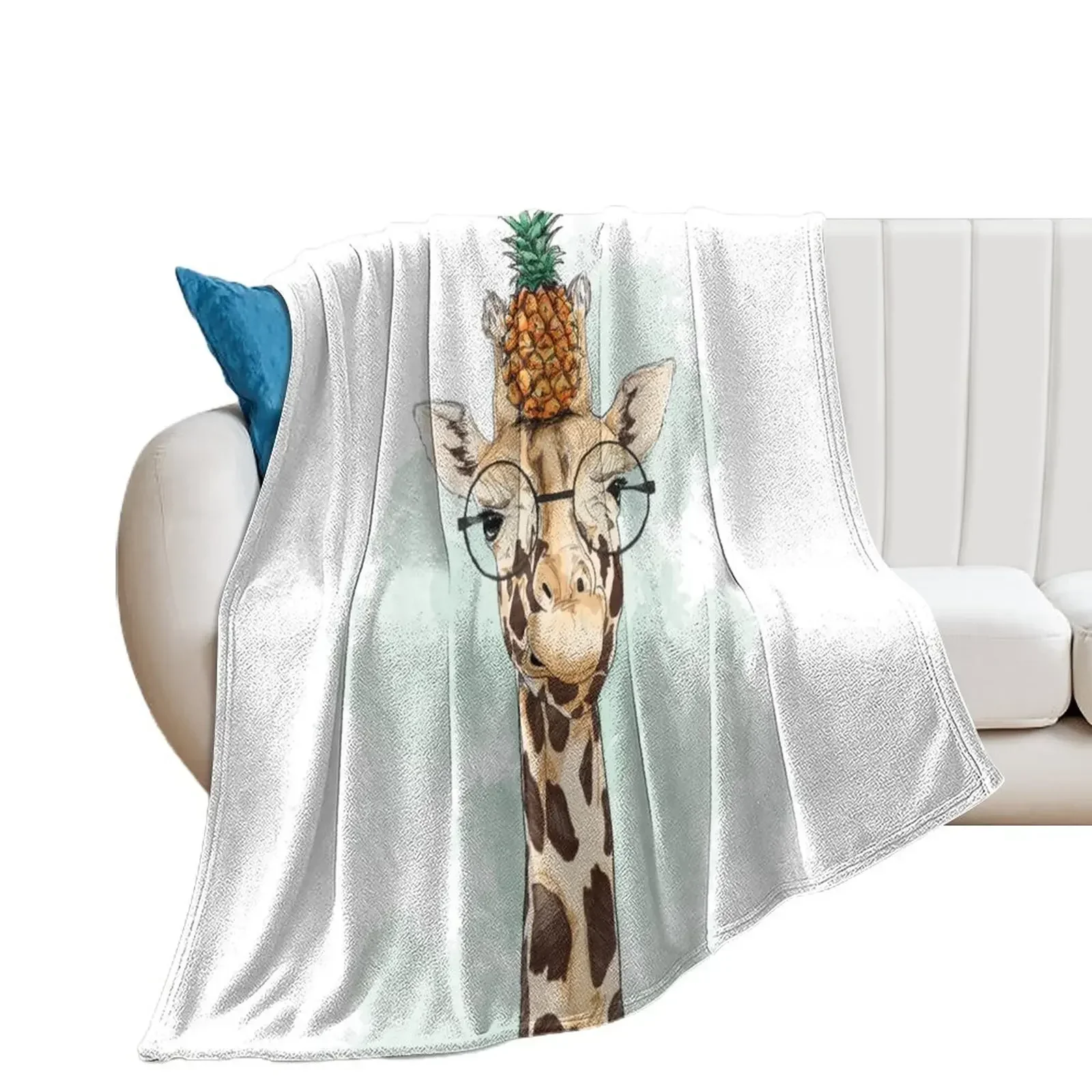 

Pineapple Giraffe Throw Blanket Heavy blankets ands manga Soft Beds Blankets