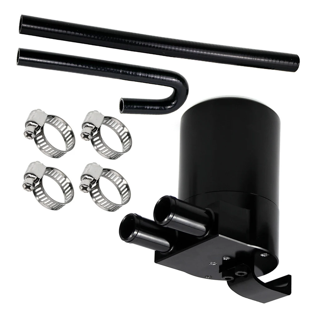 

Black Aluminum Reservior Oil Catch Can Tank with Radiator Hoses for BMW N54 335i 135i E90 E92 E82