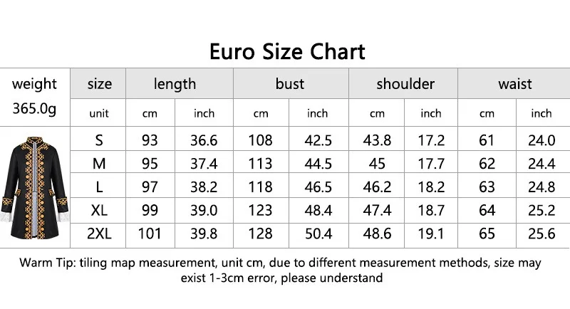 Abbigliamento per costume da sera da smoking con colletto alla coreana a maniche lunghe medievale