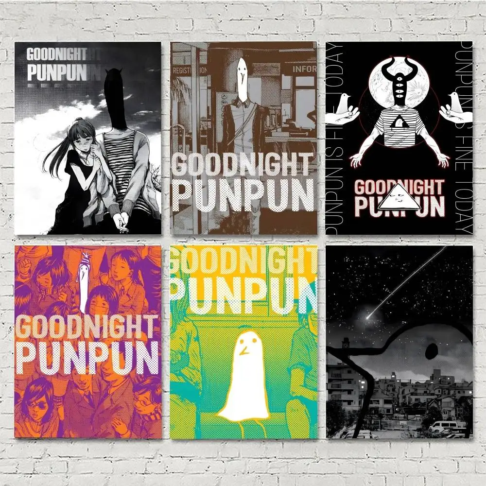 Cartoon Goodnight P-Punpun Posters HD Print Vintage Wall Art Decor for Home Study Room
