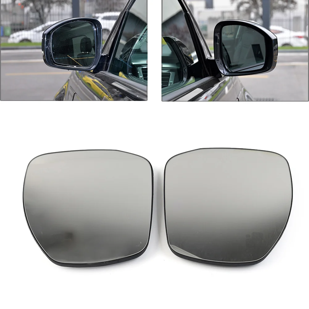 2x Car Side Mirror Rearview Mirror Glass Lens w/ Heated Blind Spot Assist For Land Rover Range Rover Sport LR4 LR5 Discovery 4 5