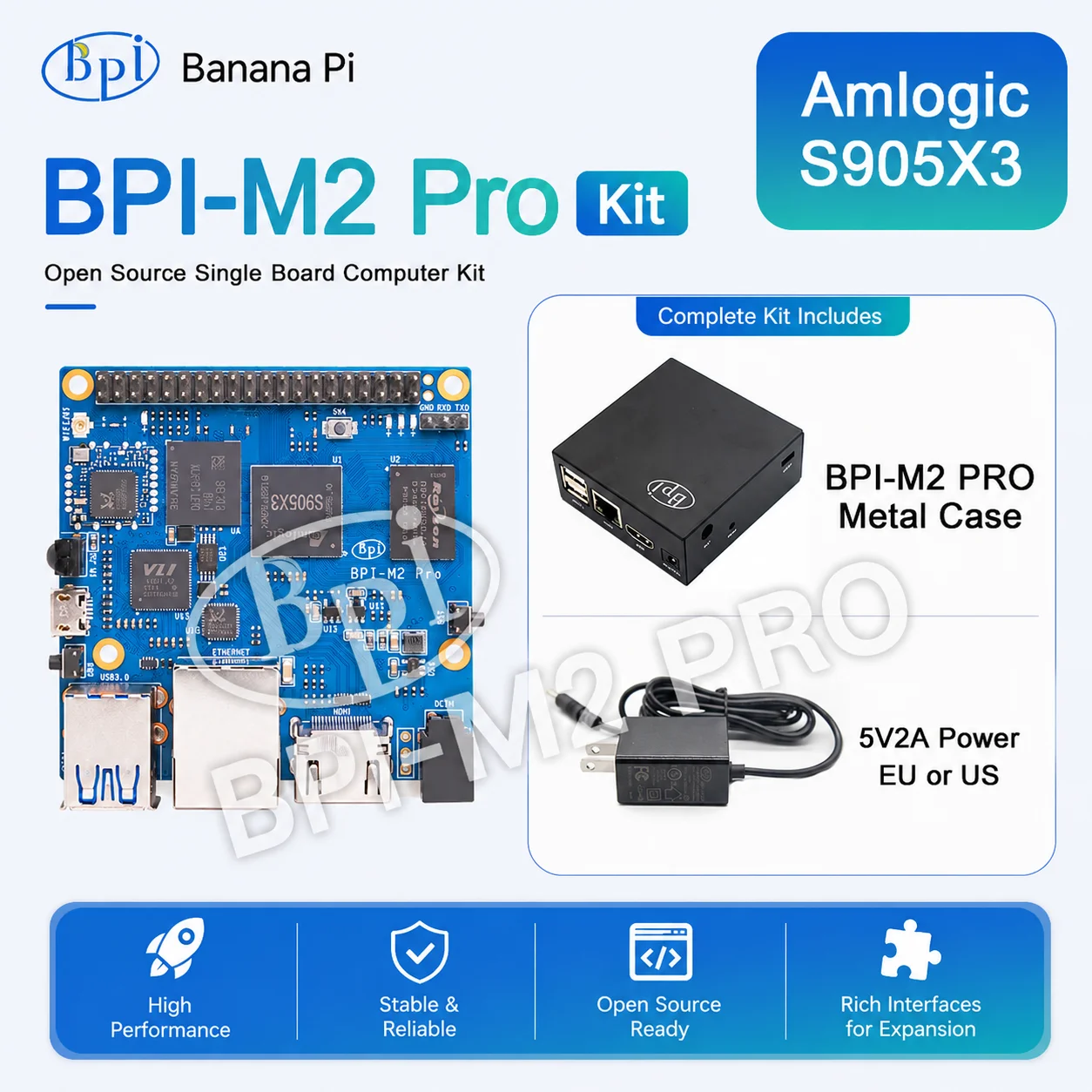 banana-pi-bpi-m2-pro-avec-boitier-metallique-alimentation-amlogic-s905x3-quad-core-2-go-lpddr4-16-go-emmc-hdmi-21-wifi-bt-42-integre-carte-unique