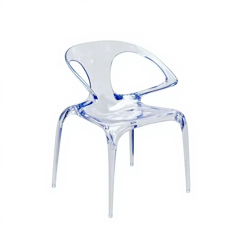 Modern acrylic color transparent back chair - light luxury home color random