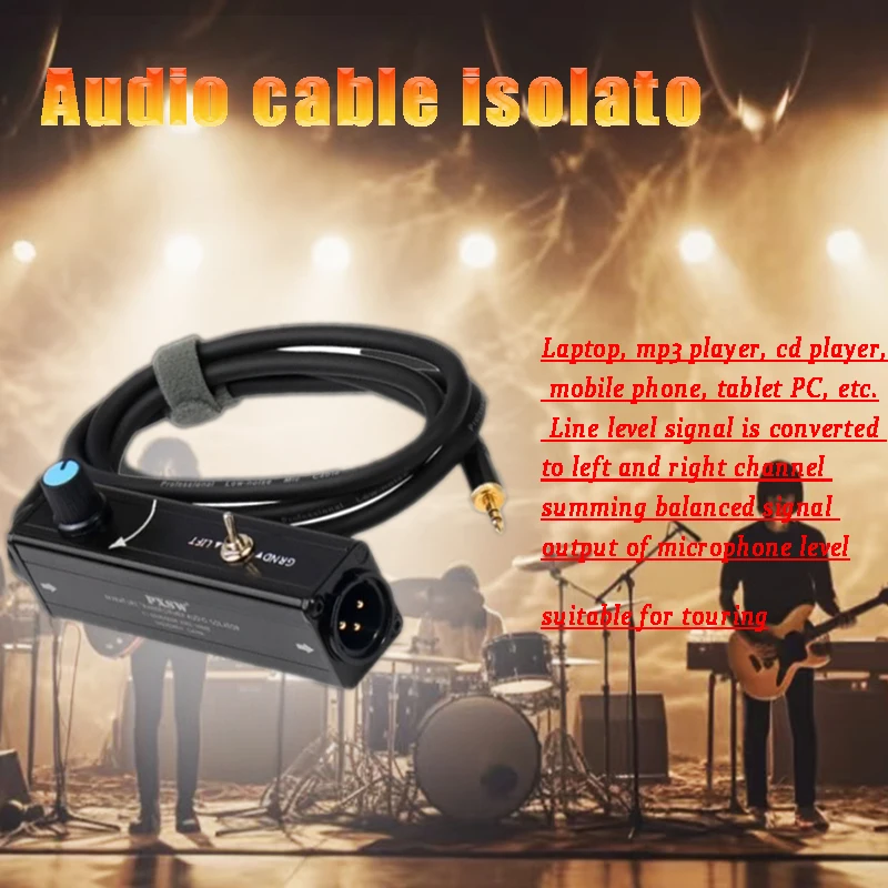 Audio Cable Isolator XLR Eliminates Noise Ground Loop Audio Isolator Anti-Interference Current Sound Eliminates Noise New model