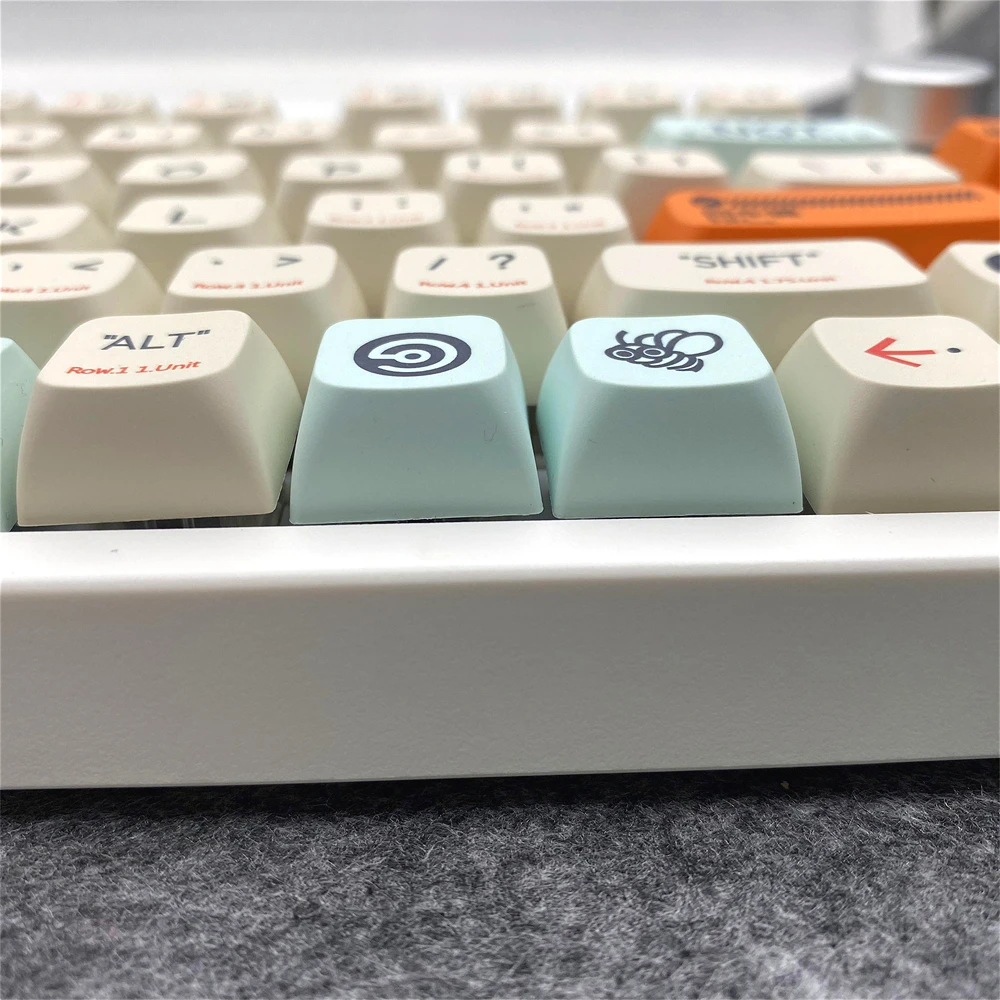 أغطية مفاتيح PBT عالية التسامي Retro XDA متوافقة مع لوحة المفاتيح الميكانيكية الرئيسية ikbc 104 98 87 68 64 108