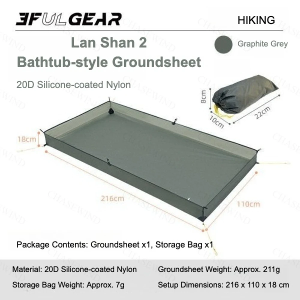 3F UL GEAR Lanshan 1/2 Tent 20D Badmat Outdoor Camping Tent Accessoires Ultralichte Mat
