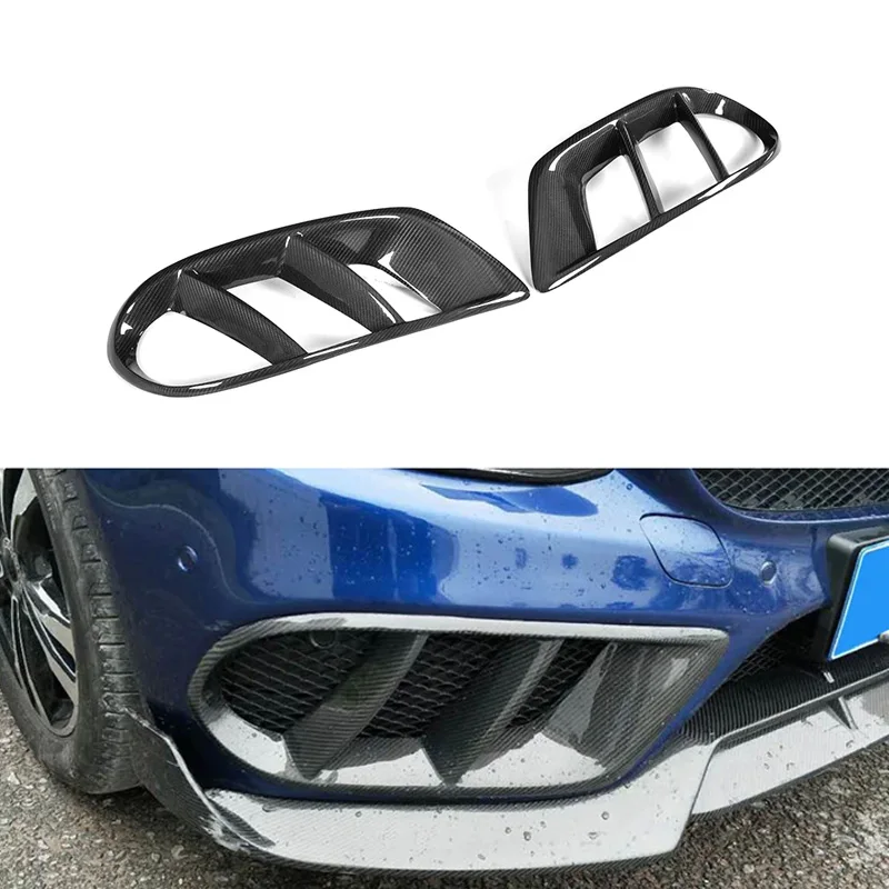 Carbon Fiber W205 Sport Fog Lamps Cover for Mercedes Benz C300 C400 C450 C43 AMG Sedan 15-17 Fog Lamp Air Intake Duct Vent Cover