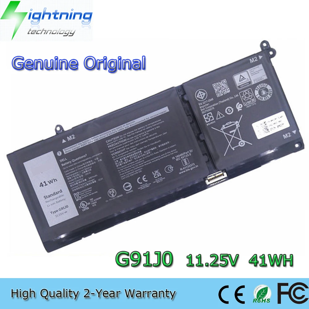 brandnew genuino original g91j0 1125v 41wh bateria do portatil para dell inspiron 5310 5410 5415 5418 latitude 3320 3420 3520 01