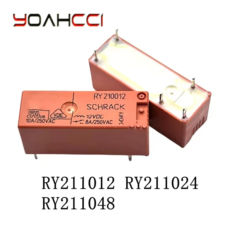 5PCS/Lot RY211012 、RY211024 、RY211048 DIP-5 New original universal power relay 12VDC 24VDC 4-1393224-6、4-1393224-9