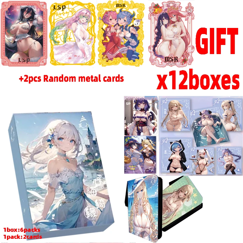 

Wholesale 12boxes Goddes Story Cards Fuka:A Love Story in the Sea of ​​Heart Cards Rare Temperature sensor card Anime Goddess