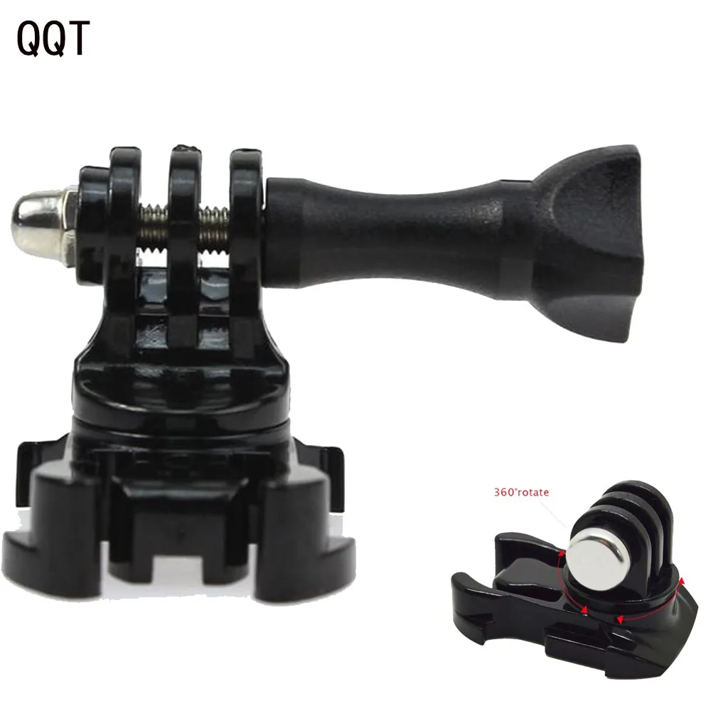 QQT 360 Degree Rotation Buckle Release Adapter Base Screw Support for Gopro Hero accessories12 9 8 7 6 For XiaomiYi SJCAM SJ4000