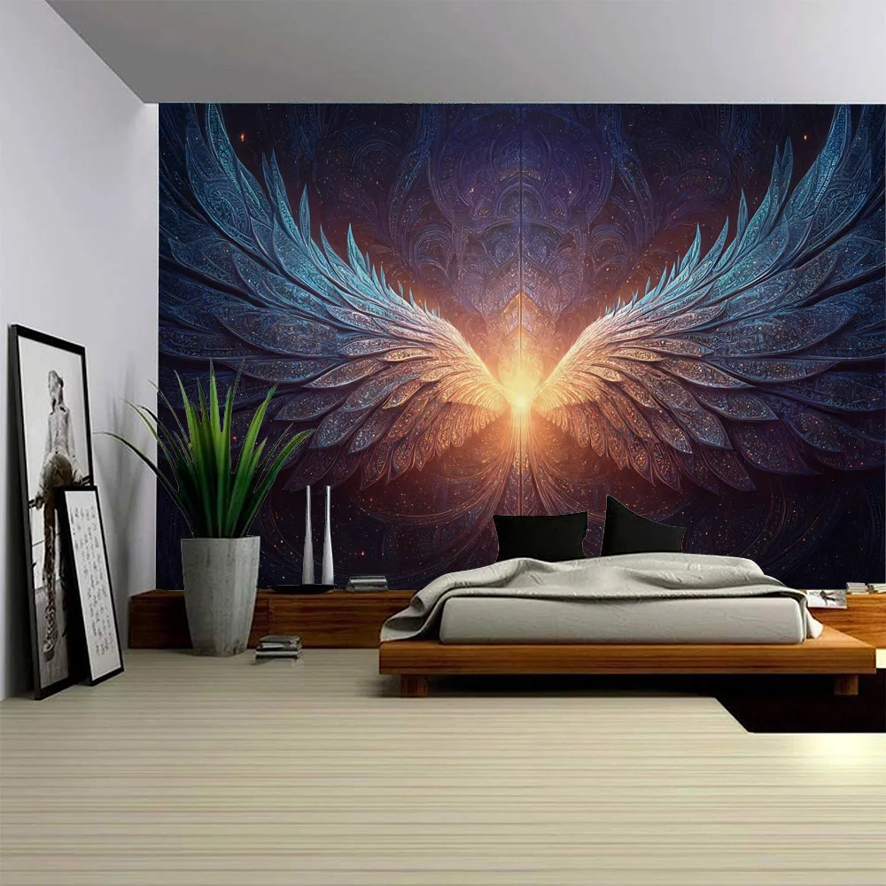 

Wings Dream Art tapestry Dormitory Office Room Hippie Wall Art tapestry Home Bedroom Cartoon Aesthetic Decoration Wall Hanging