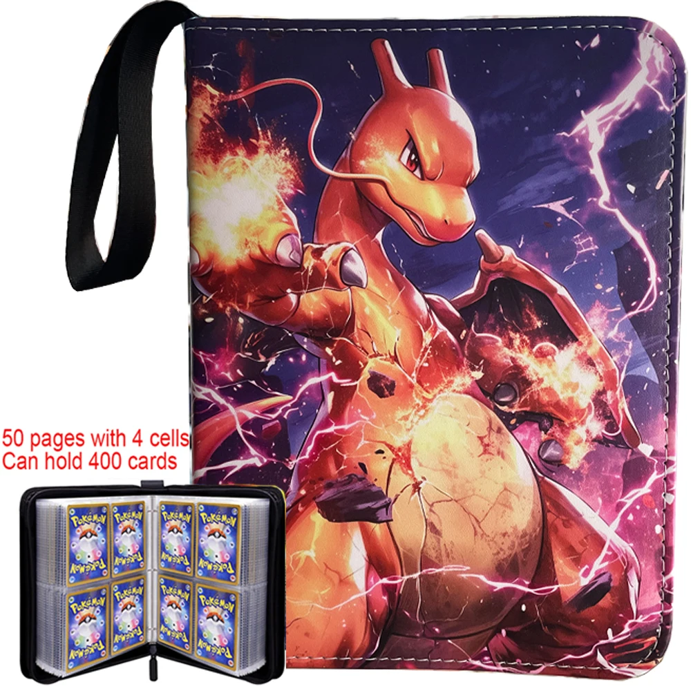 

NEW 2026 Pokemone Card Album PU Zipper Photo Album Collection Book Anime Figure Album Hobby File Kids Toy Gifts In Stock