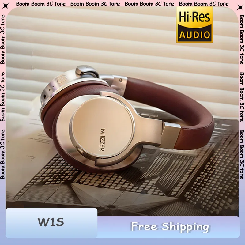 Whizzer W1S سماعات الرأس الرجعية فوق الأذن سماعة لاسلكية تعمل بالبلوتوث أغطية الرأس النشطة الحد من الضوضاء منخفضة تأخير سماعات ميلارد #1