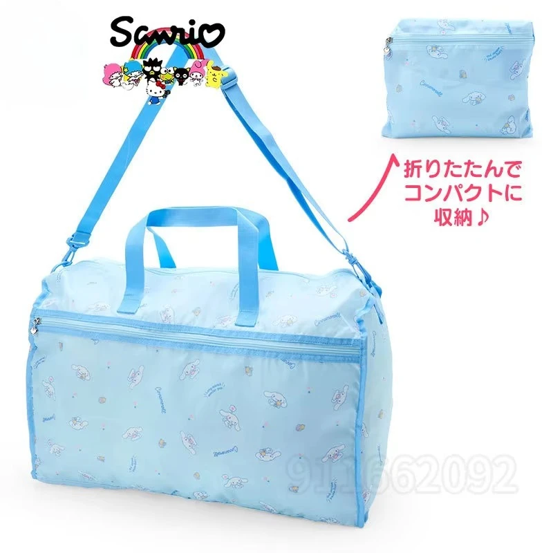 Hello Kittyi New Women's Travel Handbag Luxury Brand Fashion Travel Bag Large Capacity Folding Luggage Bag Cartoon Storage Bag