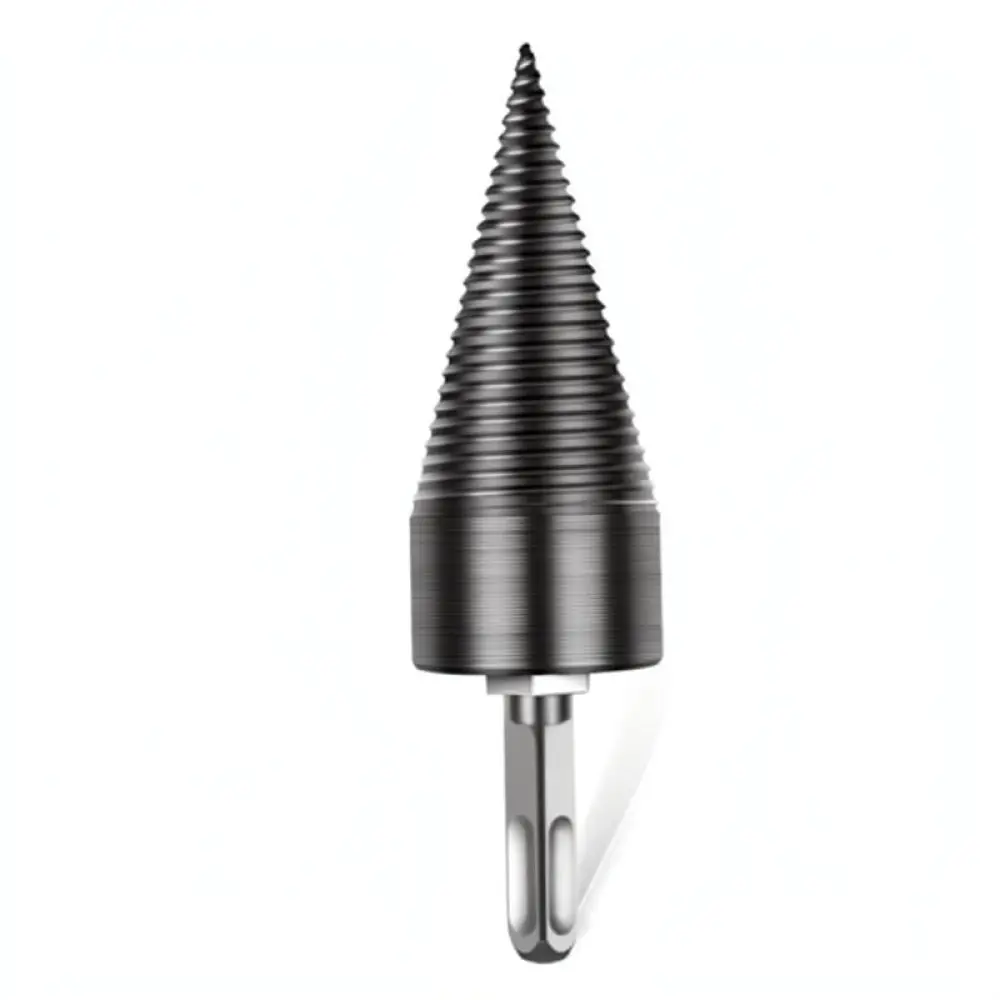 Firewood Kindling Splitter Drill Bit Conical Screw Punch Driver For Woodworking Electric Drill Hammer Impact Power Tools