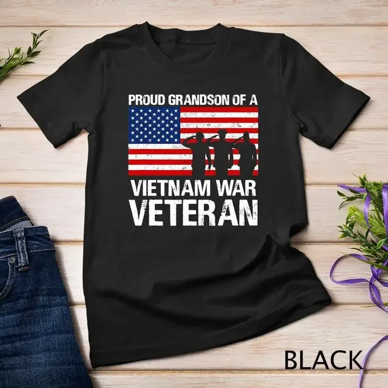Proud Grandson of Vietnam Veteran Shirt Military Family Gift Unisex T shirt