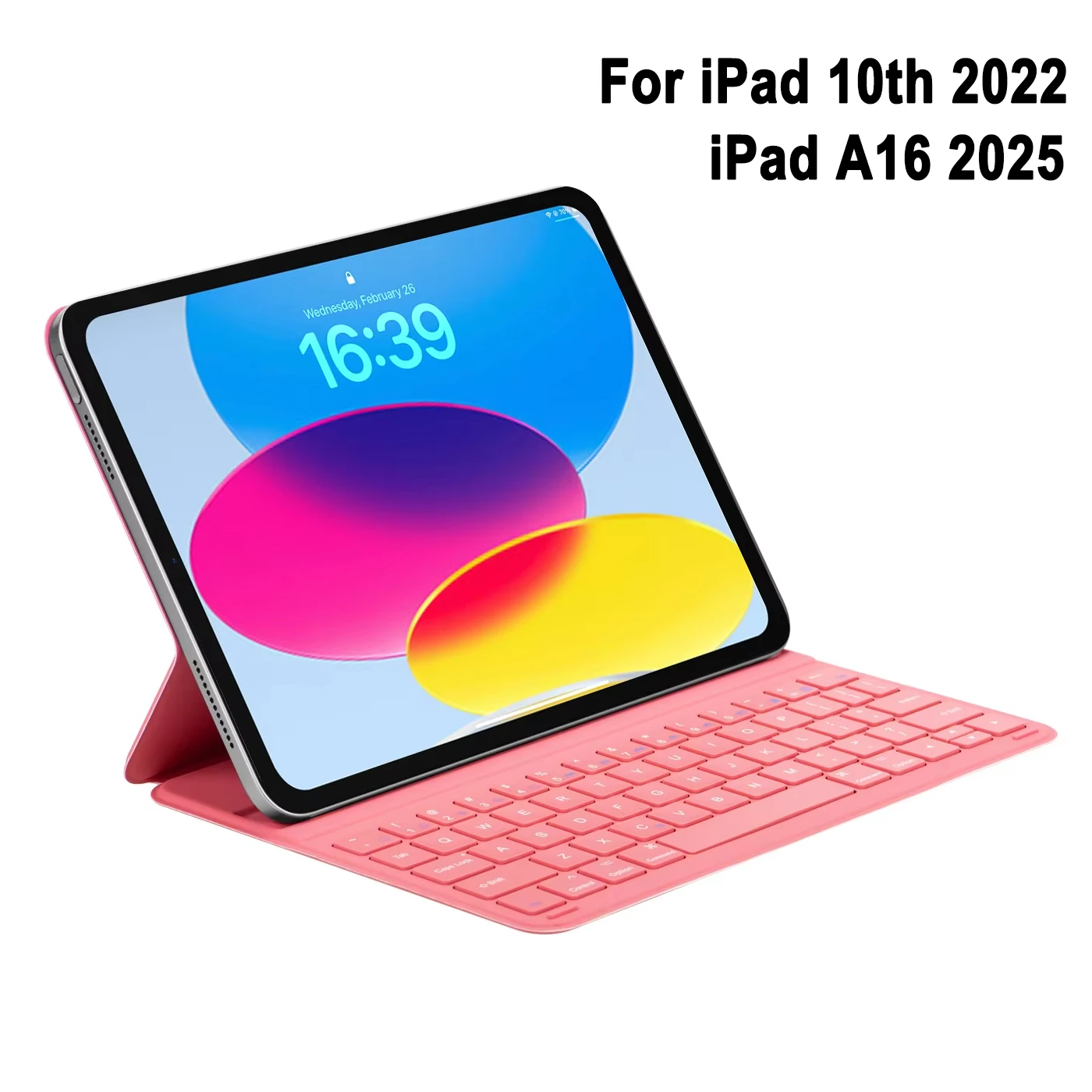 Smart Folio Case With Keyboard For iPad 10th Gen 2022,For iPad A16 2025,Portable Lightweight Keyboard Cover With Pencil Holder