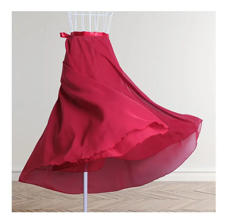 Chiffon Rok Buikdans Vrouwen Gypsy Lange Rokken Dancer Praktijk Dragen Diverse Dans Rok