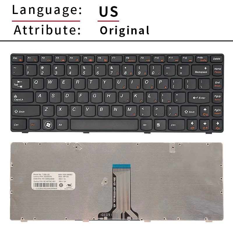 Teclado Original para ordenador portátil, accesorio para Lenovo B4322, B4309, B4303, B4310, B4311A, B4308, B4320, B4318, B4330, B4306, B4400, B4302, B4301